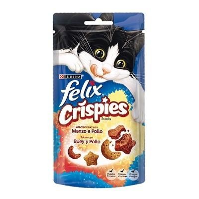 FELIX CRISPIES GOLOSINA BUEY & POLLO 45G GATO.
