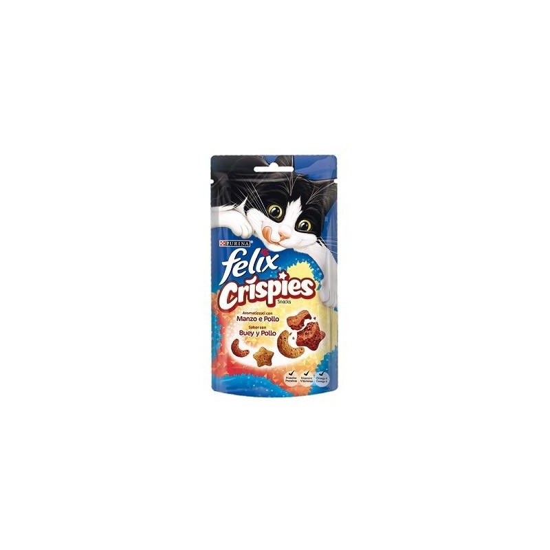 FELIX CRISPIES GOLOSINA BUEY & POLLO 45G GATO.