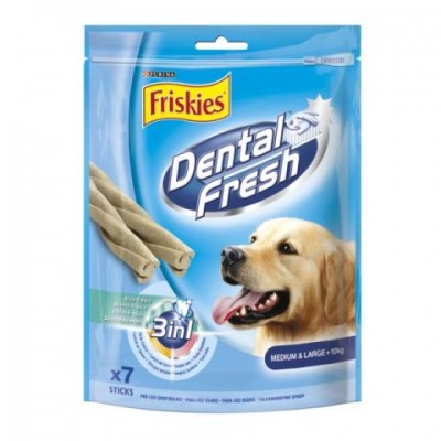 FRISKIES DENTAL FRESH MASTICABLE MENTA MEDIANO GRANDES PERRO.