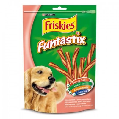 FRISKIES FUNTASTIX GOLOSINA QUESO Y BACON 175G PERRO.