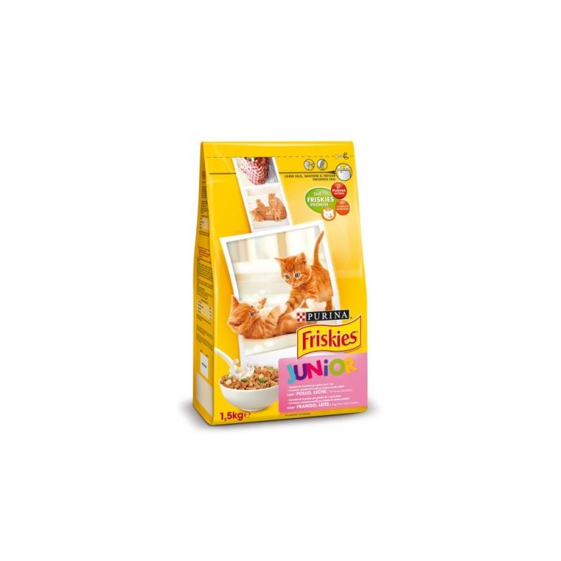 FRISKIES JUNIOR GATO POLLO LECHE VERDURA 1.5KG.