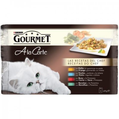 GOURMET A LA CARTE REC. DEL CHEF 85G (POLLO) BEIGE (4U) .